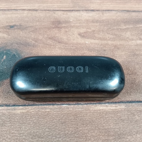 Gucci Black Hard Clamshell Eyeglasses Sunglasses Case Holder Authentic - Picture 1 of 5